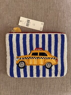 Anthropologie Beaded New York City Pouch